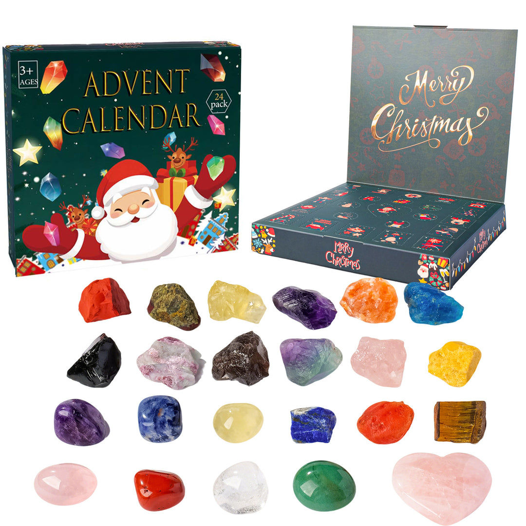Crystal Christmas blind box-24 Grid Natural Stone
