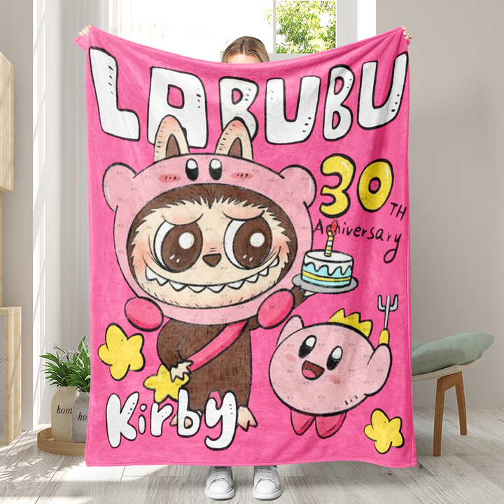 Labubu printed Throw Blanket soft flannel Blanket