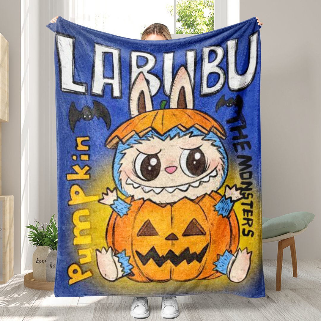Labubu printed Throw Blanket soft flannel Blanket