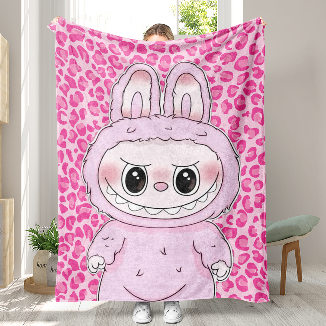 Labubu printed Throw Blanket soft flannel Blanket
