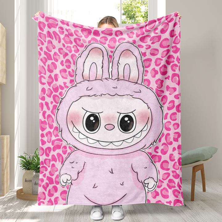 Labubu printed Throw Blanket soft flannel Blanket