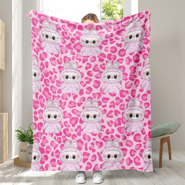 Labubu printed Throw Blanket soft flannel Blanket