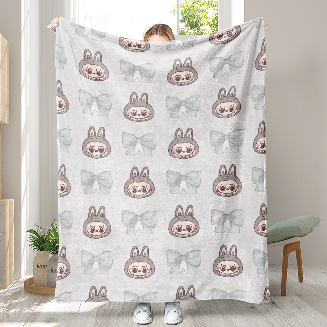Labubu printed Throw Blanket soft flannel Blanket