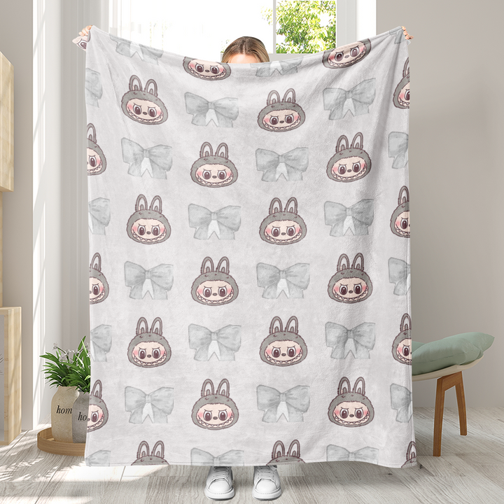 Labubu printed Throw Blanket soft flannel Blanket