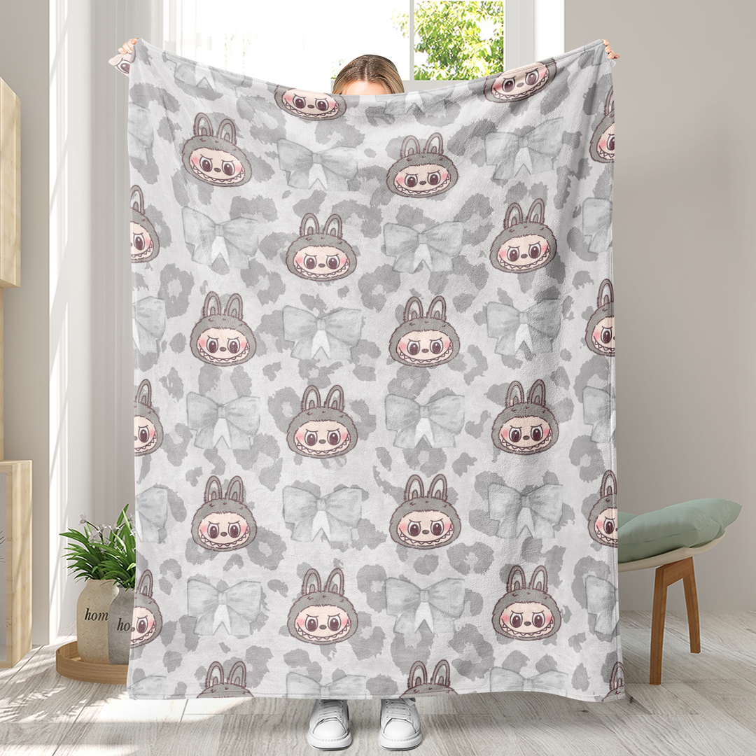 Labubu printed Throw Blanket soft flannel Blanket