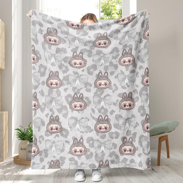 Labubu printed Throw Blanket soft flannel Blanket