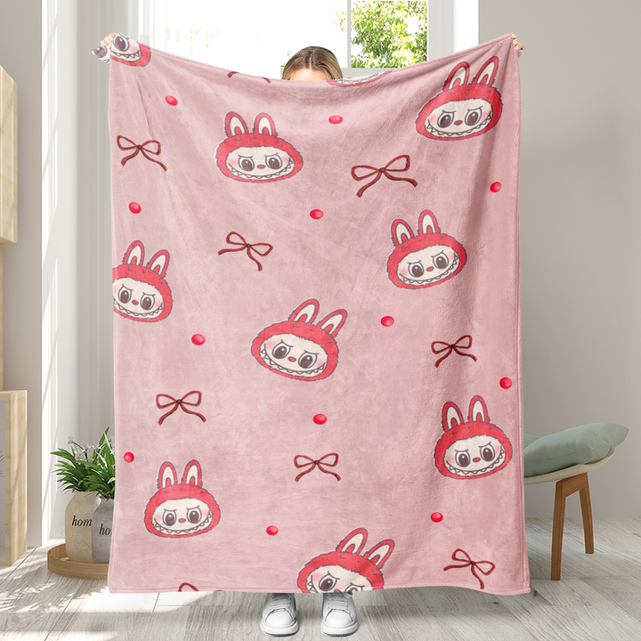 Labubu printed Throw Blanket soft flannel Blanket