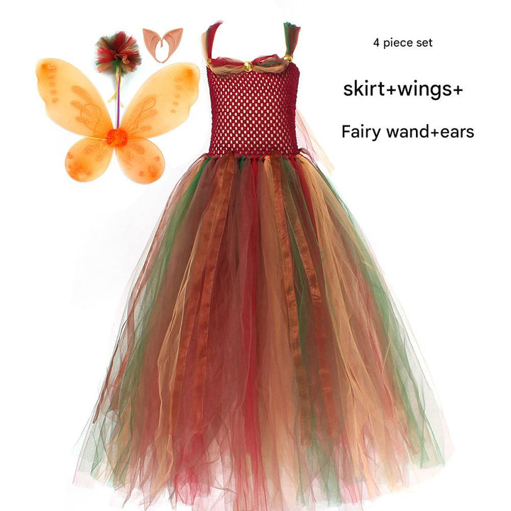 Halloween Jungle Elf Fairy Princess Tulle Skirt