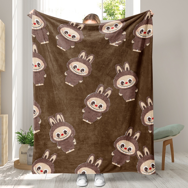 Labubu printed Throw Blanket soft flannel Blanket