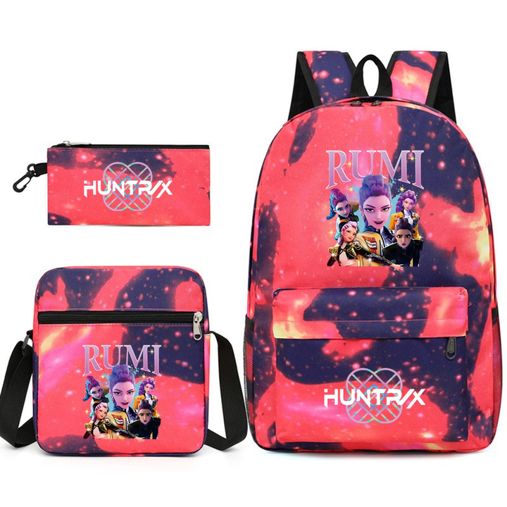 K-pop Witcher Girls Backpack Three-Piece Set