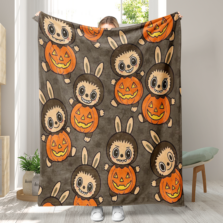 Labubu printed Throw Blanket soft flannel Blanket