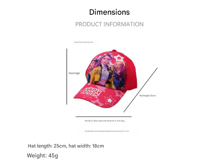 KDH K-pop inspired printed baseball cap for kids