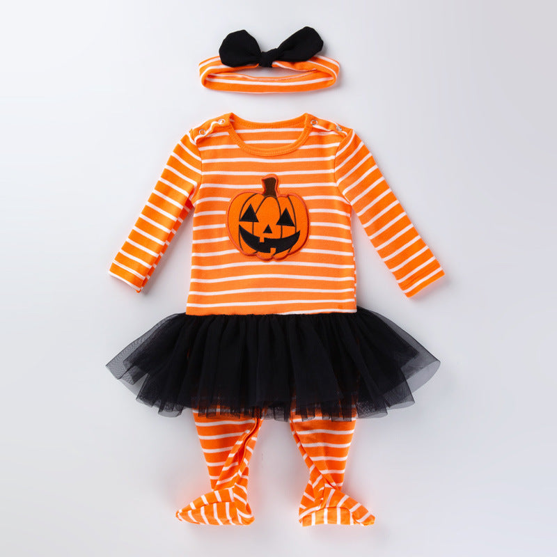 Halloween cartoon funny skeleton baby onesie romper