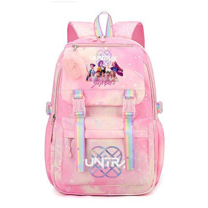 KDH K-pop inspired large-capacity student backpacks-pink