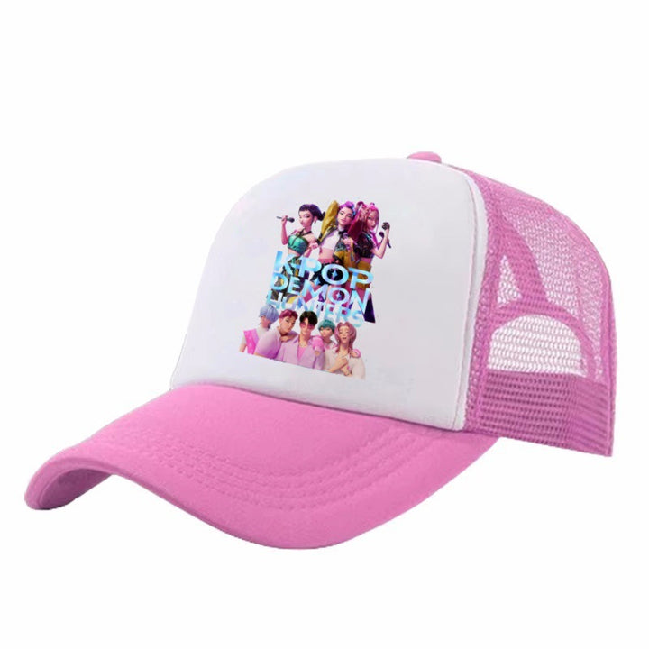 KDH K-pop inspired printed Mesh baseball cap for kids