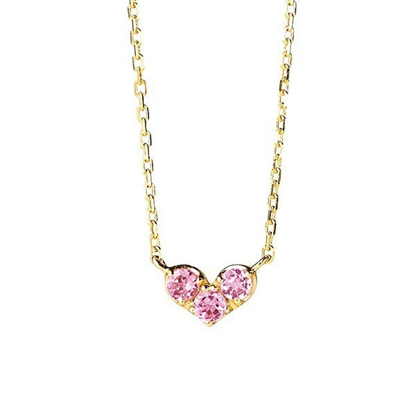 Valentine's Heart diamond gemstone necklace Birthstone Necklace