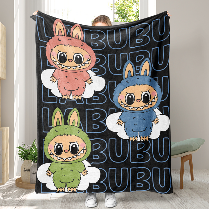 Labubu printed Throw Blanket soft flannel Blanket