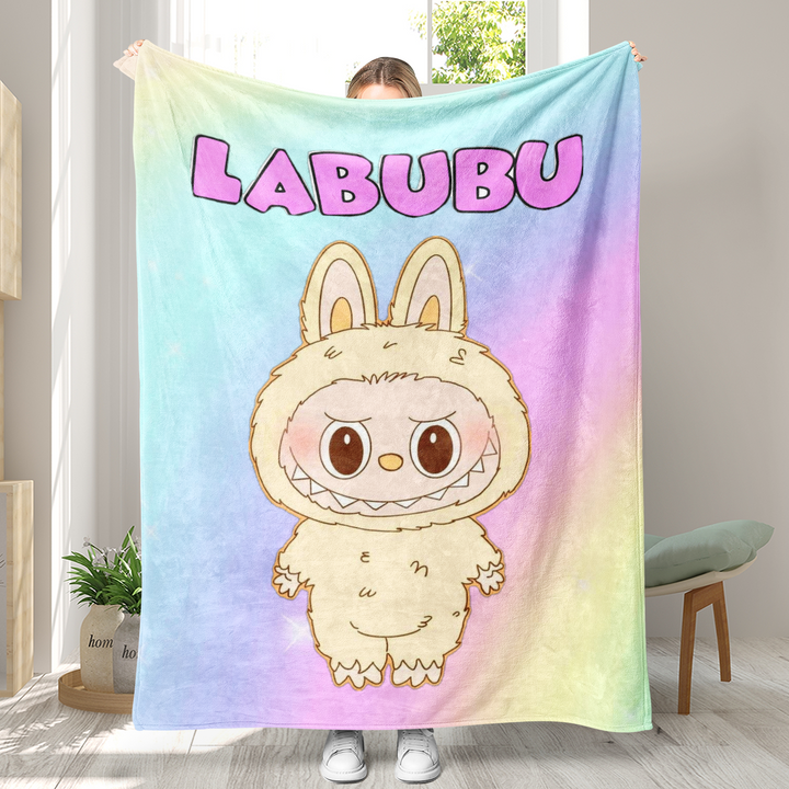 Labubu printed Throw Blanket soft flannel Blanket