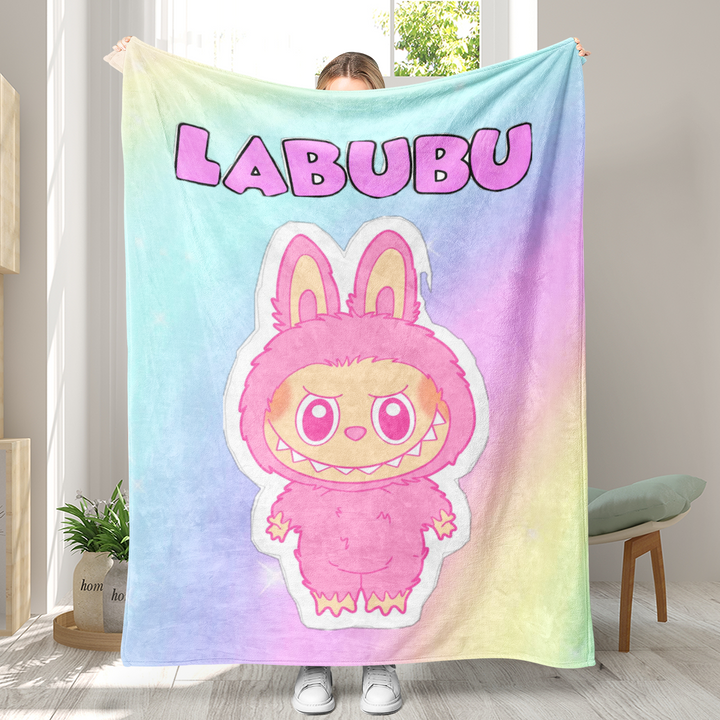 Labubu printed Throw Blanket soft flannel Blanket