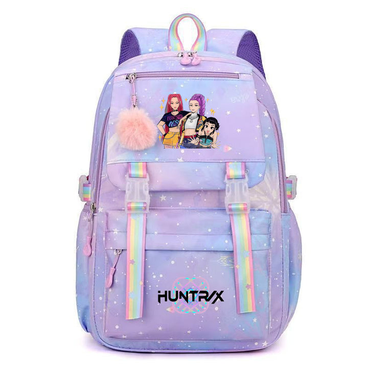 KDH K-pop inspired large-capacity student backpacks-purple