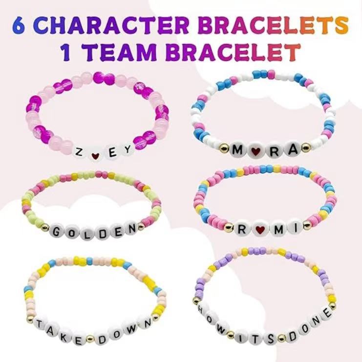 Kpop Demon Hunters beaded layered bracelets