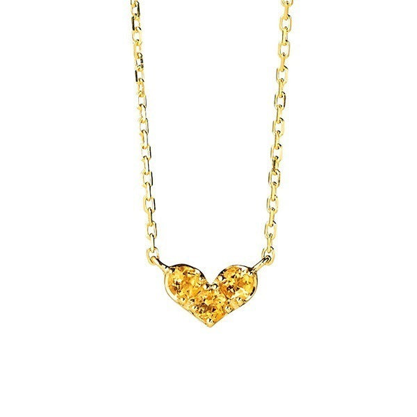 Valentine's Heart diamond gemstone necklace Birthstone Necklace