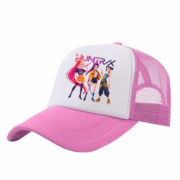 KDH K-pop inspired printed Mesh baseball cap for kids