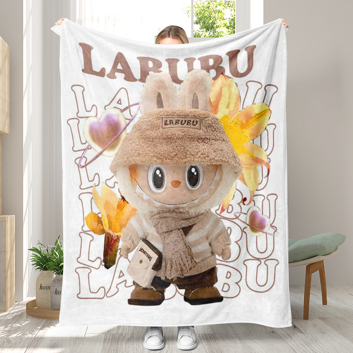 Labubu printed Throw Blanket soft flannel Blanket