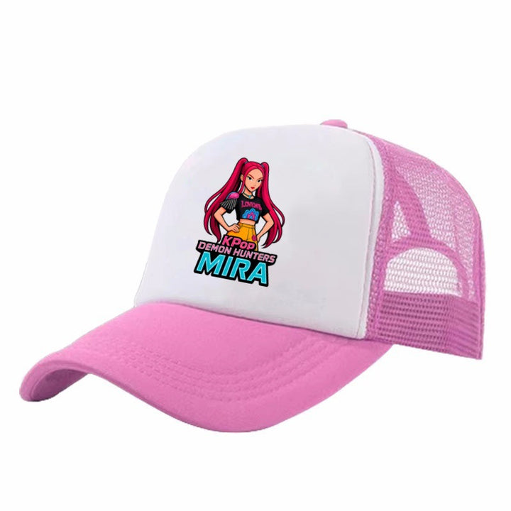 KDH K-pop inspired printed Mesh baseball cap for kids