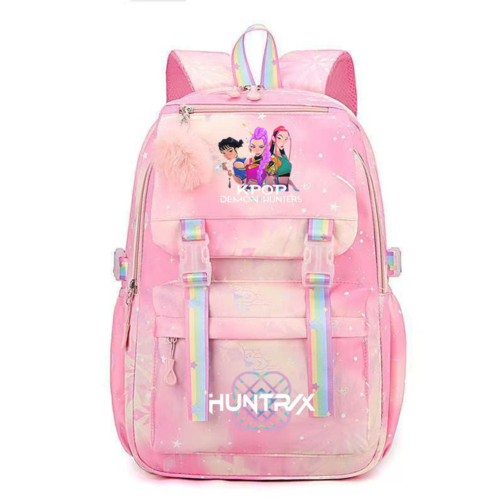 KDH K-pop inspired large-capacity student backpacks-pink