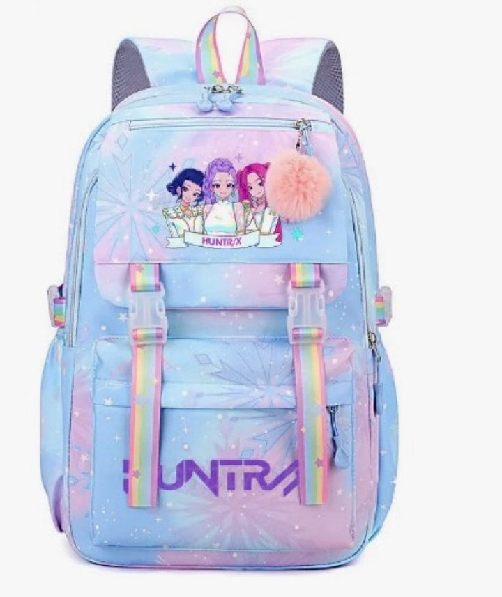 KDH K-pop inspired large-capacity student backpacks-blue