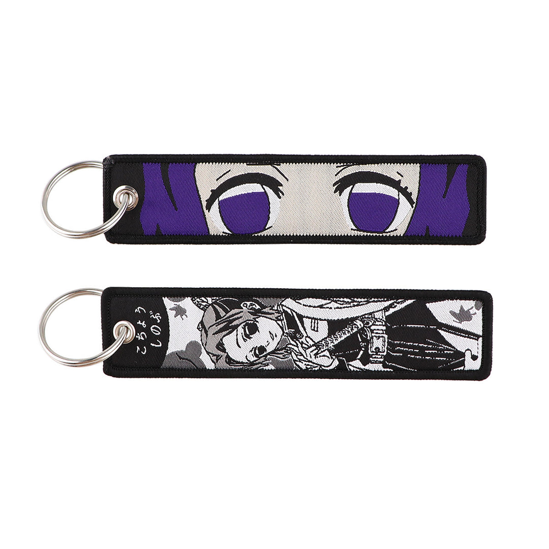 Demon Slayer Woven Label Fabrics keychain bag pendant