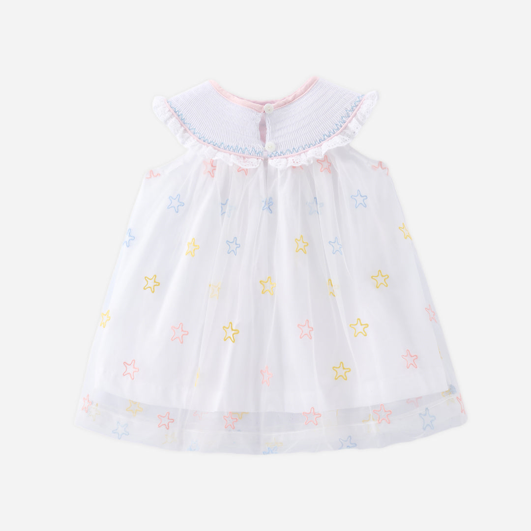 Girls shell mermaid Embroidered Princess Tulle Dress