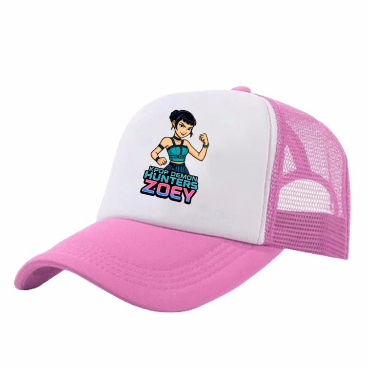 KDH K-pop inspired printed Mesh baseball cap for kids