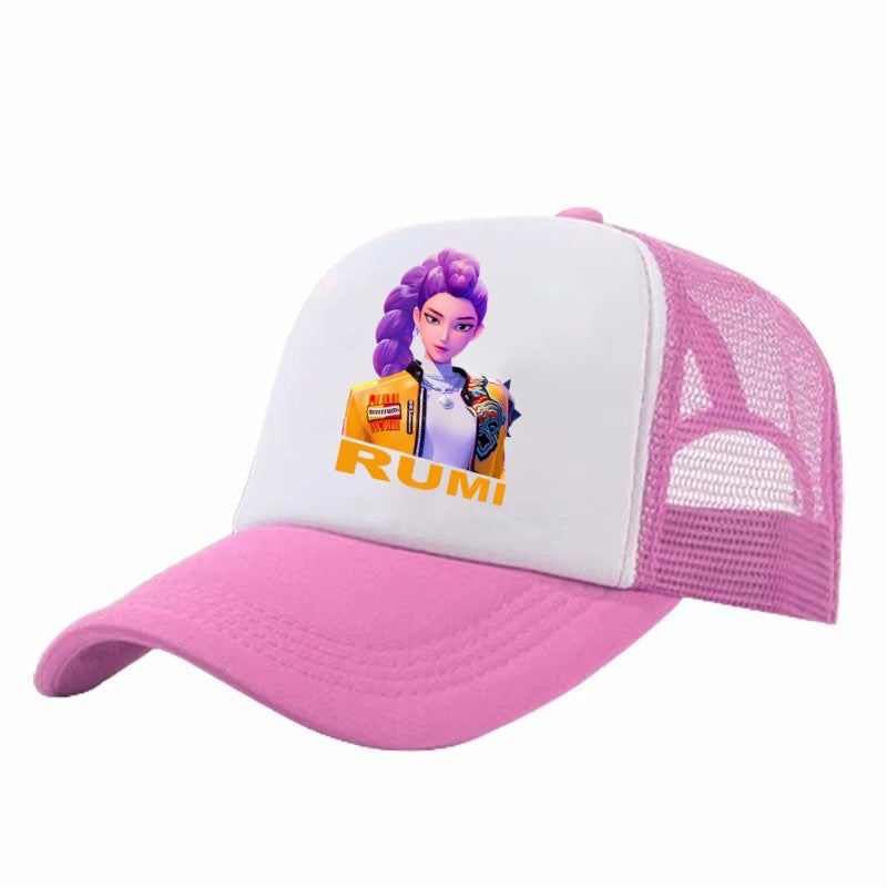 KDH K-pop inspired printed Mesh baseball cap for kids