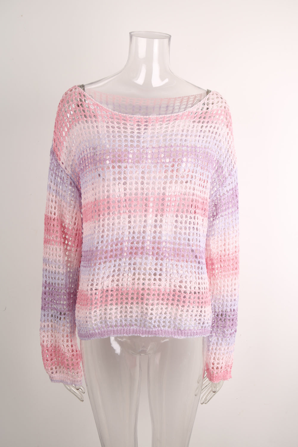 Summer Off Shoulder Crochet Knit Shirt Beach Cover Up