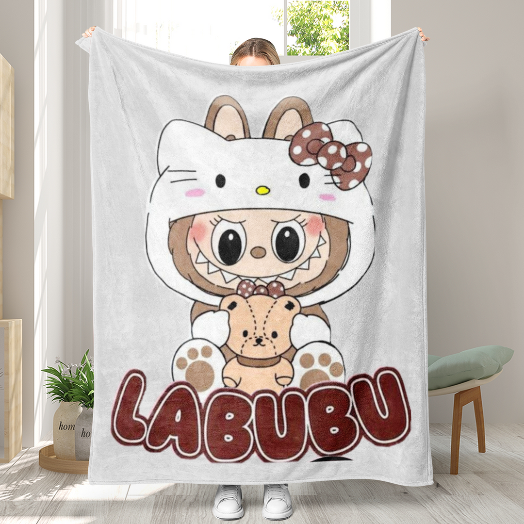 Labubu printed Throw Blanket soft flannel Blanket