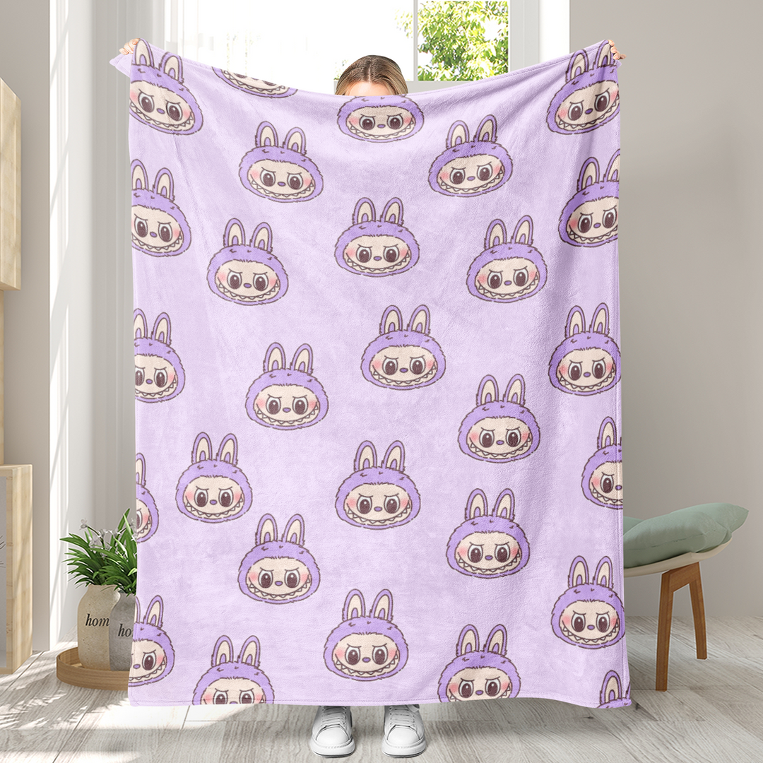 Labubu printed Throw Blanket soft flannel Blanket