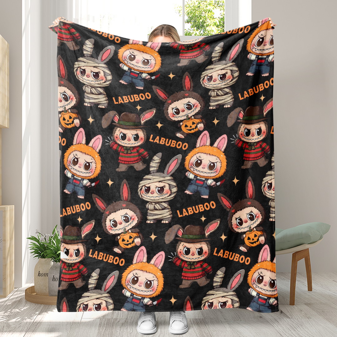 Labubu printed Throw Blanket soft flannel Blanket