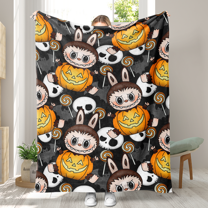 Labubu printed Throw Blanket soft flannel Blanket
