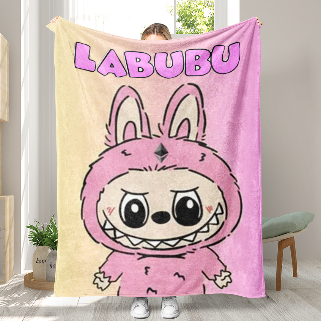 Labubu printed Throw Blanket soft flannel Blanket