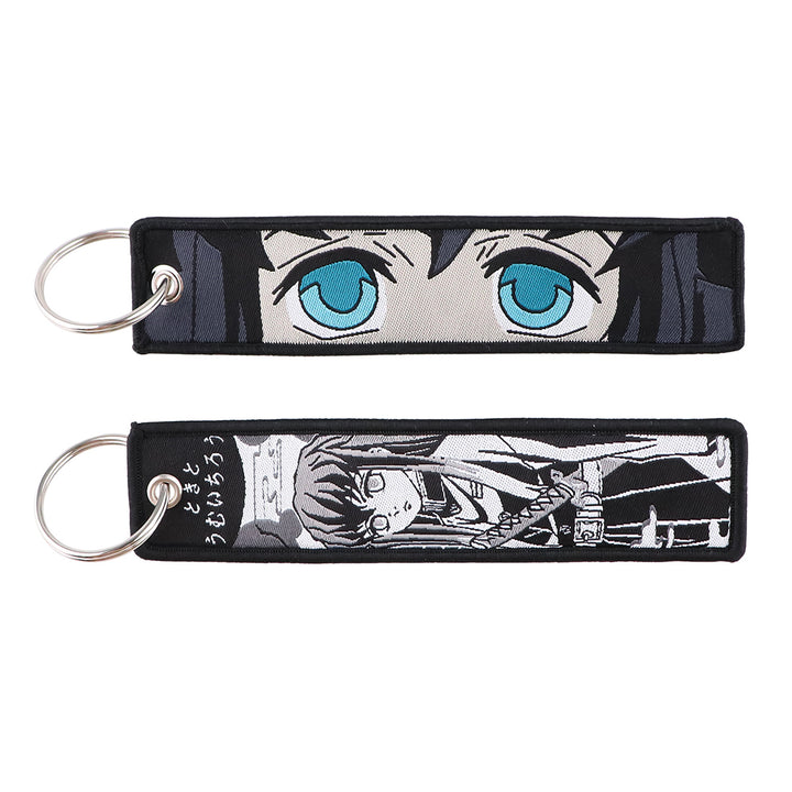 Demon Slayer Woven Label Fabrics keychain bag pendant