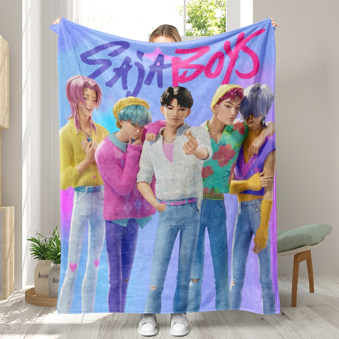 Kpop demon Hunters Throw Blanket soft flannel Blanket