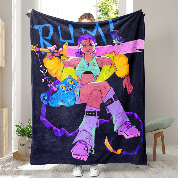 Kpop demon Hunters Throw Blanket soft flannel Blanket