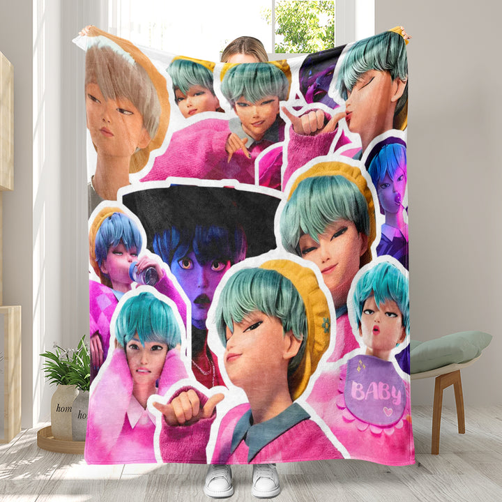 KDH K-pop inspired Throw Blanket soft flannel Blanket