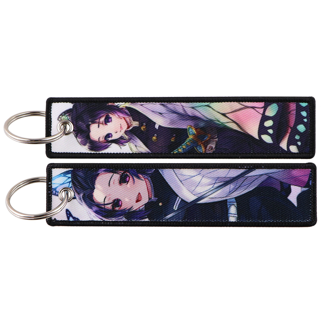 Demon Slayer Woven Label Fabrics keychain bag pendant