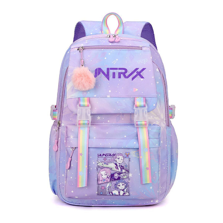 KDH K-pop inspired large-capacity student backpacks-purple