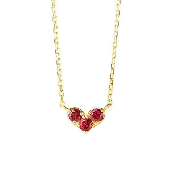 Valentine's Heart diamond gemstone necklace Birthstone Necklace