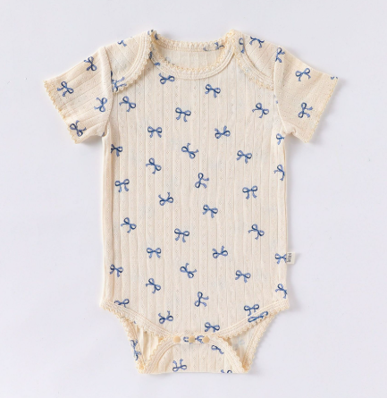 Baby summer pure cotton envelope collar lace romper