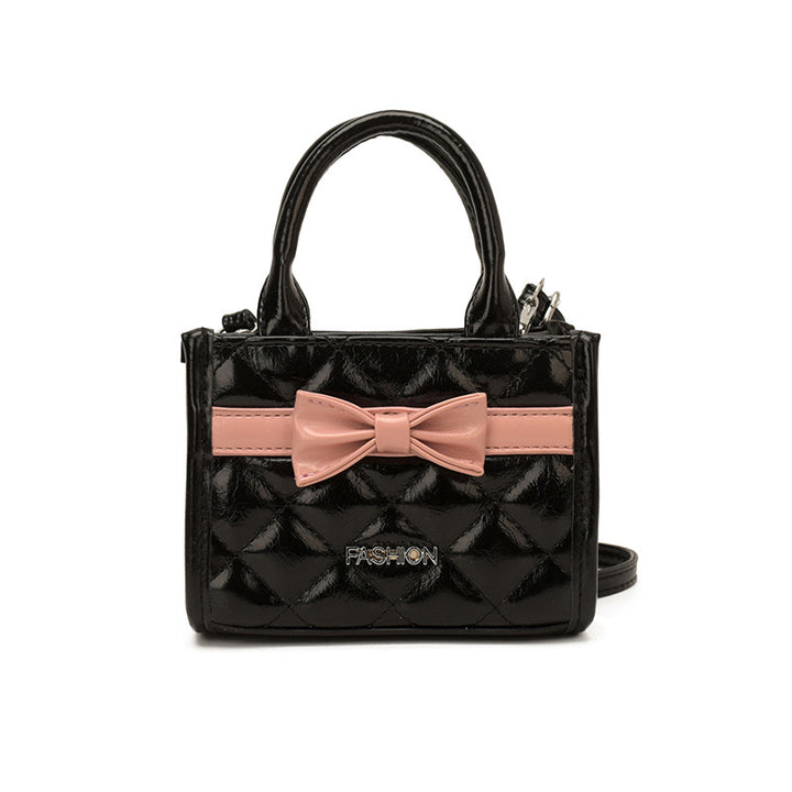 Quilted Bow Mini Handbag Crossbody Bag